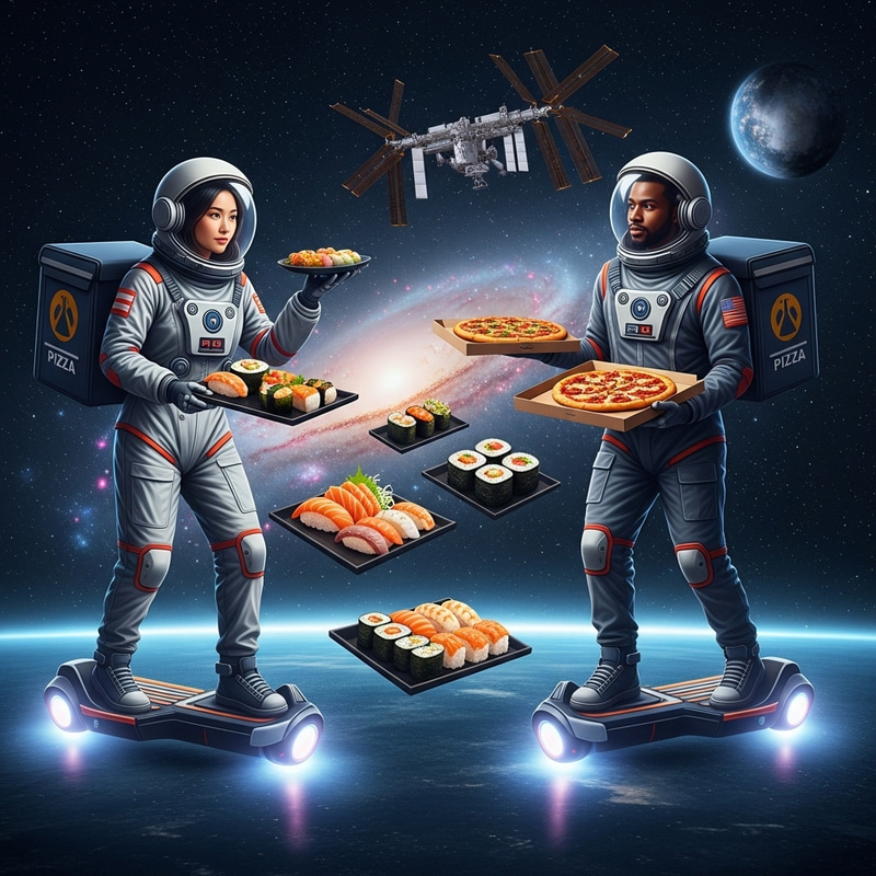Space Sushi & Pizza Delivery: Zero Gravity Experience Space Sushi & Pizza Delivery: Zero Gravity Experience