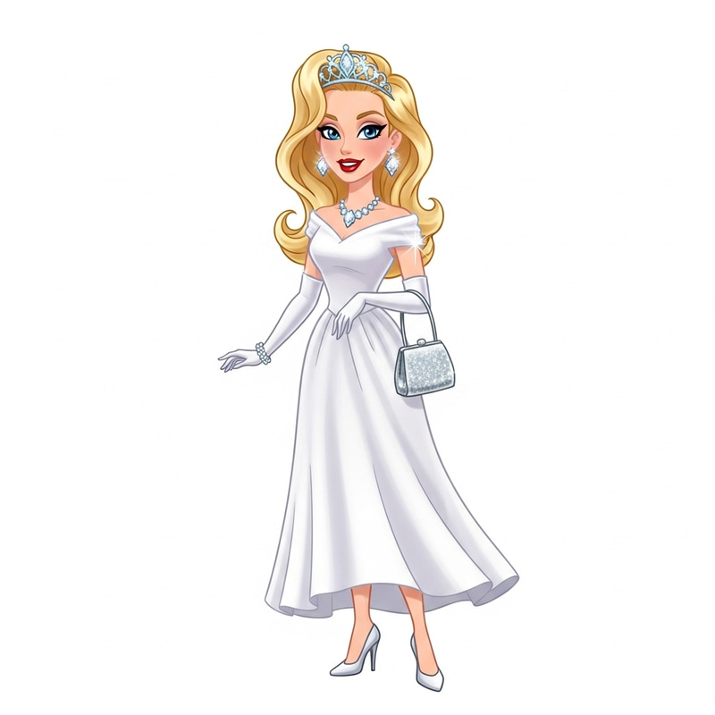 Glamorous Princess Peach - 1950s Iconic Film Star Costume