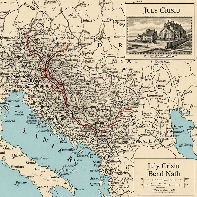 July Crisis Location Map | WWI First World War