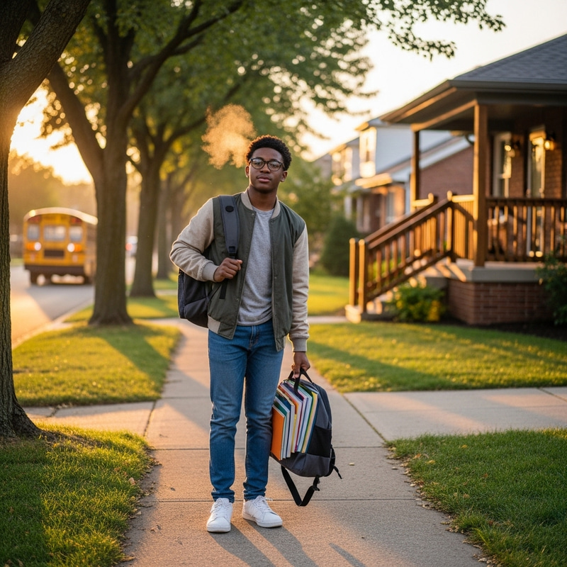 African Student Heading Home: Tired yet Triumphant