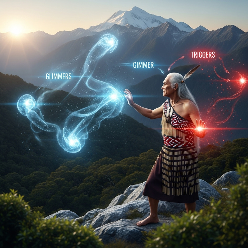 Elderly Maori Tohunga Ngatoroirangi in Enchanting New Zealand Forest Elderly Maori Tohunga Ngatoroirangi in Enchanting New Zealand Forest