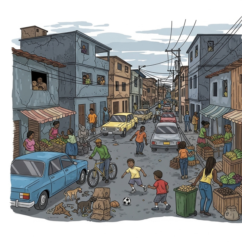 Urban Poverty in Soledad, Atlántico, Colombia - Real Life Scene