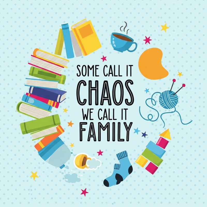 Fun & Cute 'Some Call It Chaos We Call It Family' Vector Design