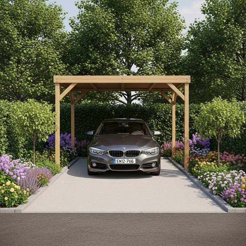 Cost-Effective Garden Design with Car Parking Cost-Effective Garden Design with Car Parking