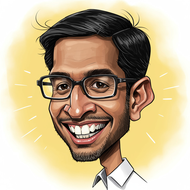 Sundar Pichai Funny Caricature - A Humorous Take