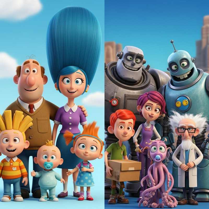 3D Simpsons Family & Futurama Crew - Homer, Marge, Bart, Lisa, Maggie, Fry, Leela, Bender, Zoidberg, Farnsworth 3D Simpsons Family & Futurama Crew - Homer, Marge, Bart, Lisa, Maggie, Fry, Leela, Bender, Zoidberg, Farnsworth