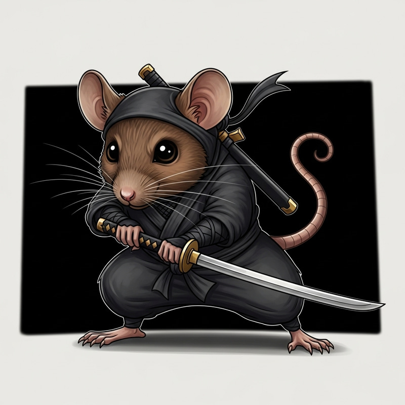 Stealthy Ninja Mouse | Brown Fur Combatant Stealthy Ninja Mouse | Brown Fur Combatant