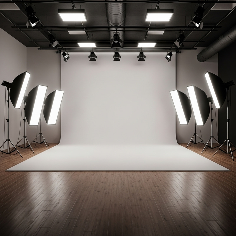 Serene Indoor Studio Setting with Professional Lighting