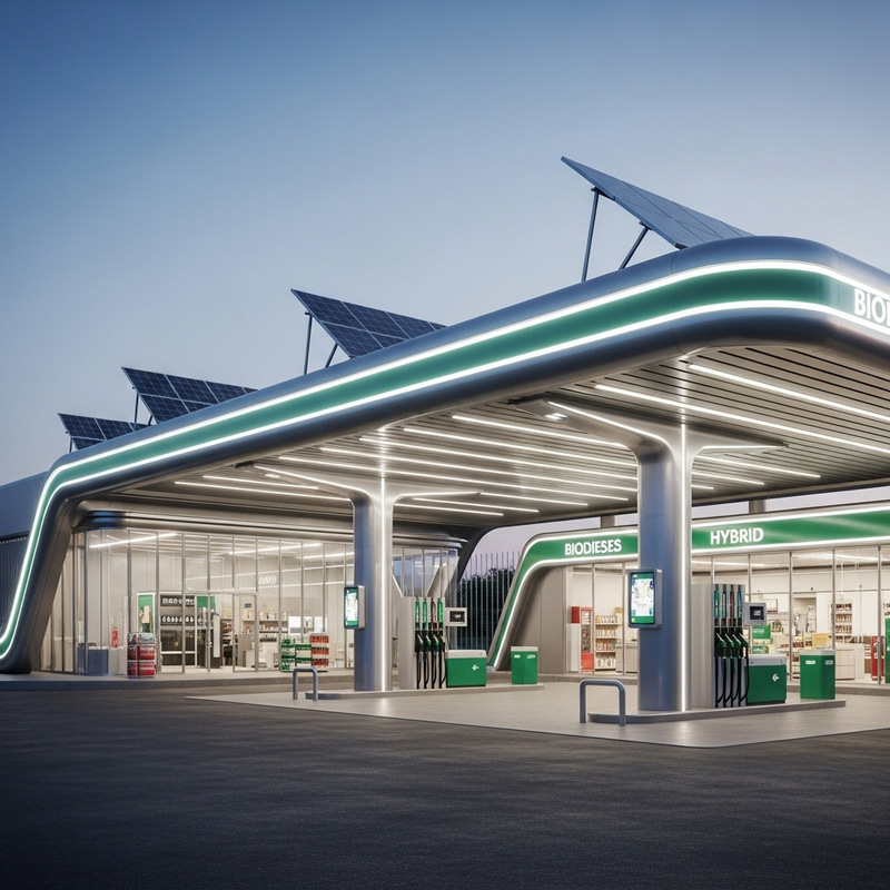Futuristic Gas Station Architecture | Modern Design Futuristic Gas Station Architecture | Modern Design