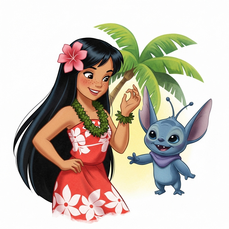 Lilo and Stitch: Vibrant Tropical Art Inspired by Animated Films Lilo and Stitch: Vibrant Tropical Art Inspired by Animated Films