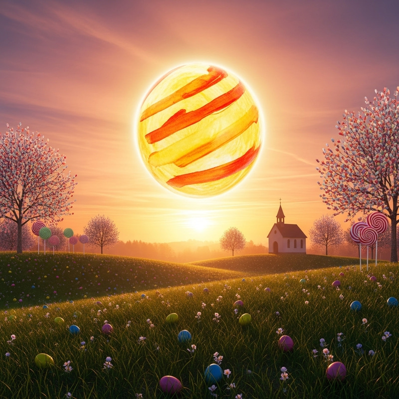 Tranquil Easter Sunrise Landscape: A Dreamlike Celebration Tranquil Easter Sunrise Landscape: A Dreamlike Celebration
