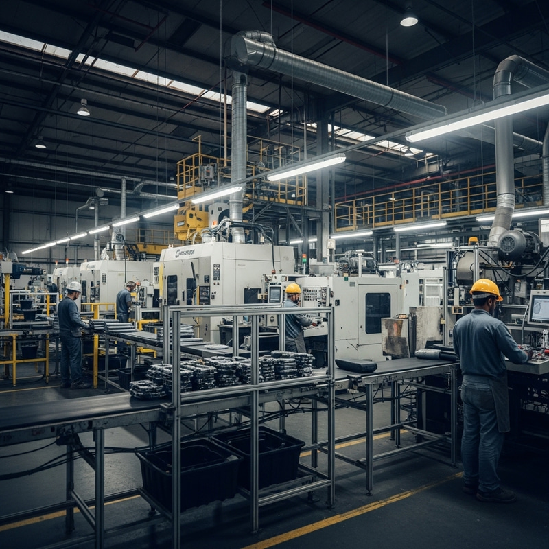 Factories and Machinery: Low-Pollution Industrial Scene Factories and Machinery: Low-Pollution Industrial Scene