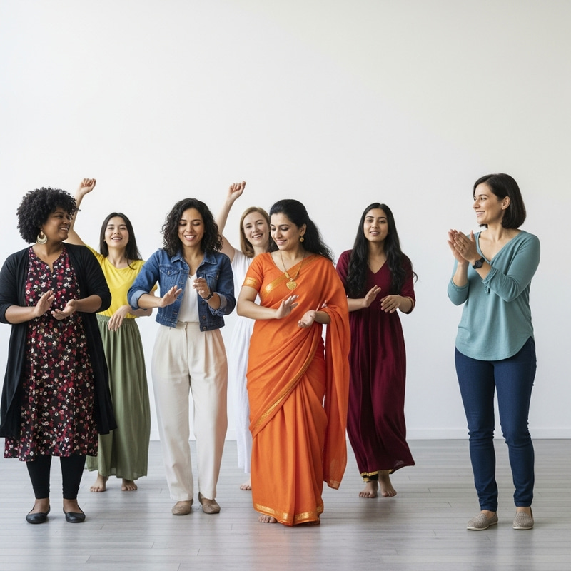 Diverse Women Dance | Unity in Performance - Inspiring Image of Women Clapping Diverse Women Dance | Unity in Performance - Inspiring Image of Women Clapping