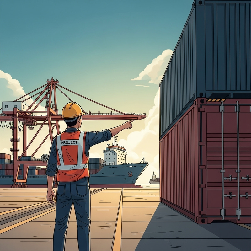 Vibrant Indonesian Worker Illustration at Port | Storybook Style Art Vibrant Indonesian Worker Illustration at Port | Storybook Style Art