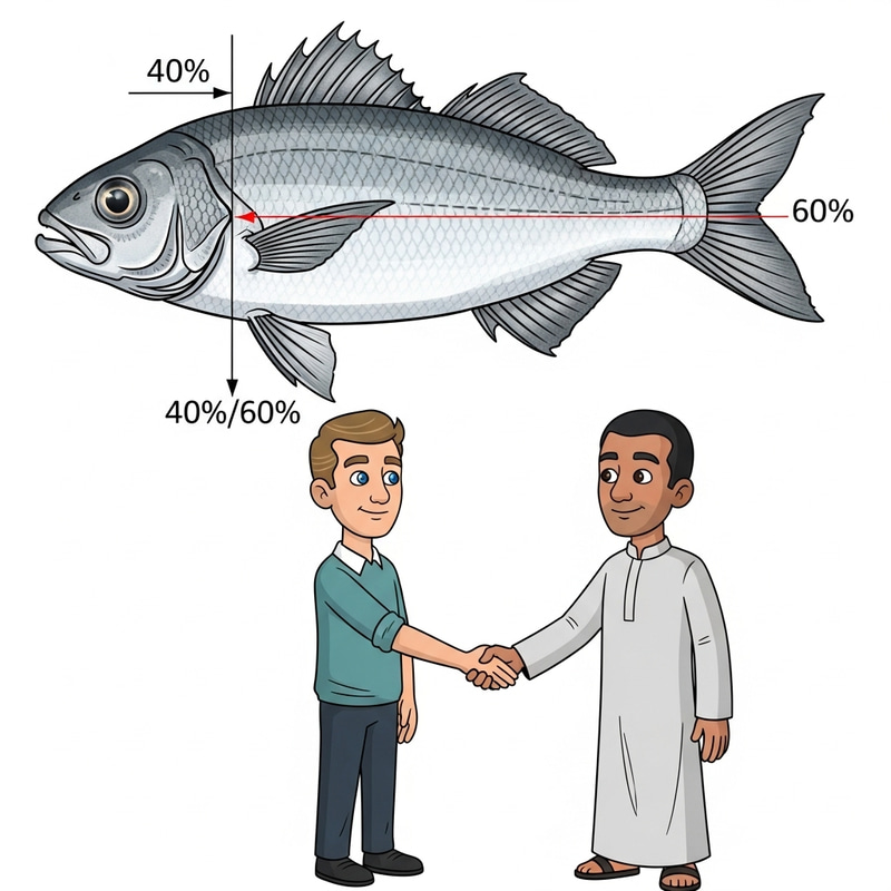Detailed Fish Drawing with Two Diverse Cartoon Men Holding Hands Detailed Fish Drawing with Two Diverse Cartoon Men Holding Hands