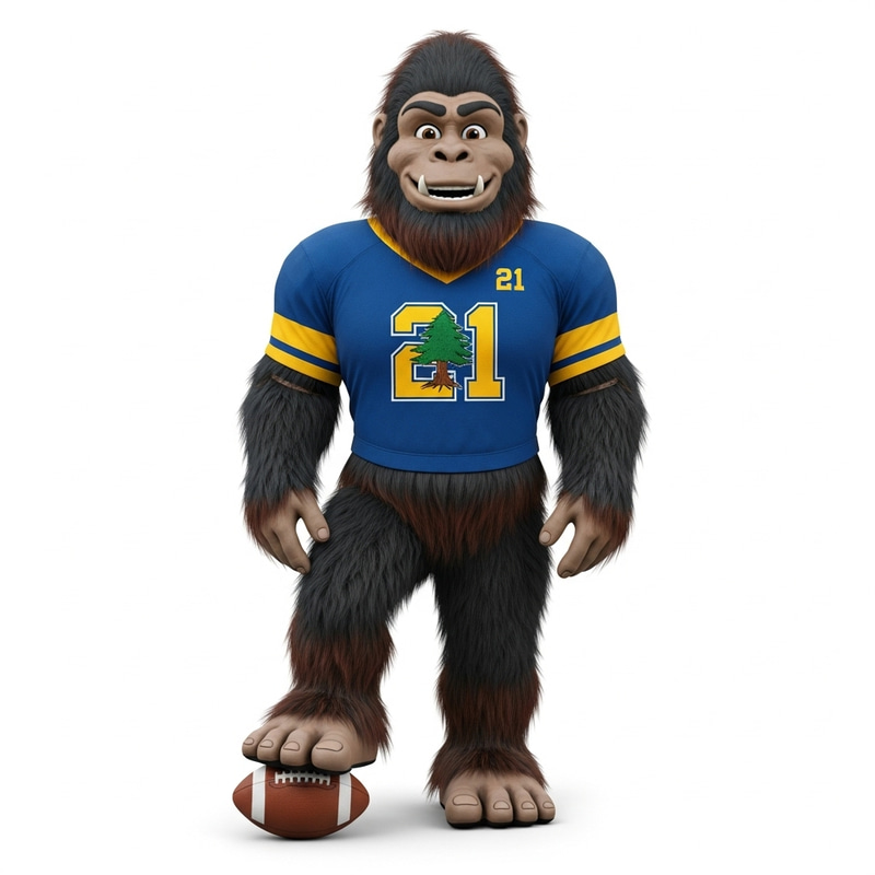 Friendly Sasquatch High School Mascot Image Friendly Sasquatch High School Mascot Image