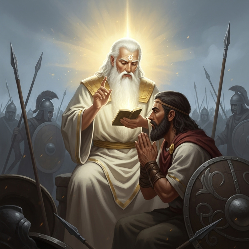 Captivating Moment: Lord Krishna's Divine Guidance to Arjuna at Kurukshetra Captivating Moment: Lord Krishna's Divine Guidance to Arjuna at Kurukshetra