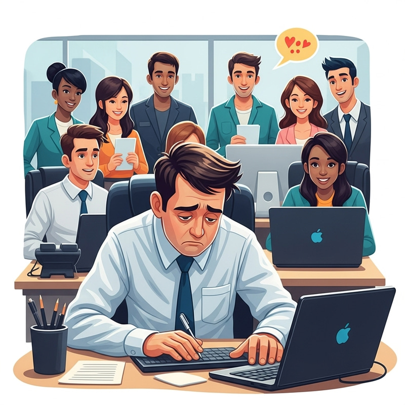 Vibrant Cartoon Office Scene with Humor Vibrant Cartoon Office Scene with Humor