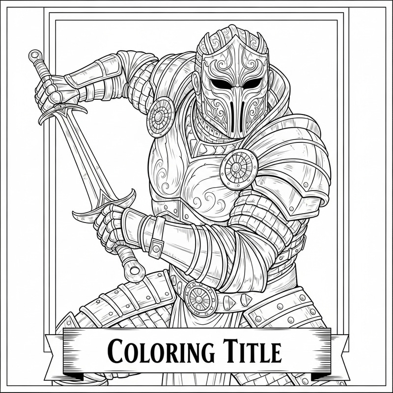 Juggernaut Coloring Book: Intricate Armored Warrior Illustration Juggernaut Coloring Book: Intricate Armored Warrior Illustration