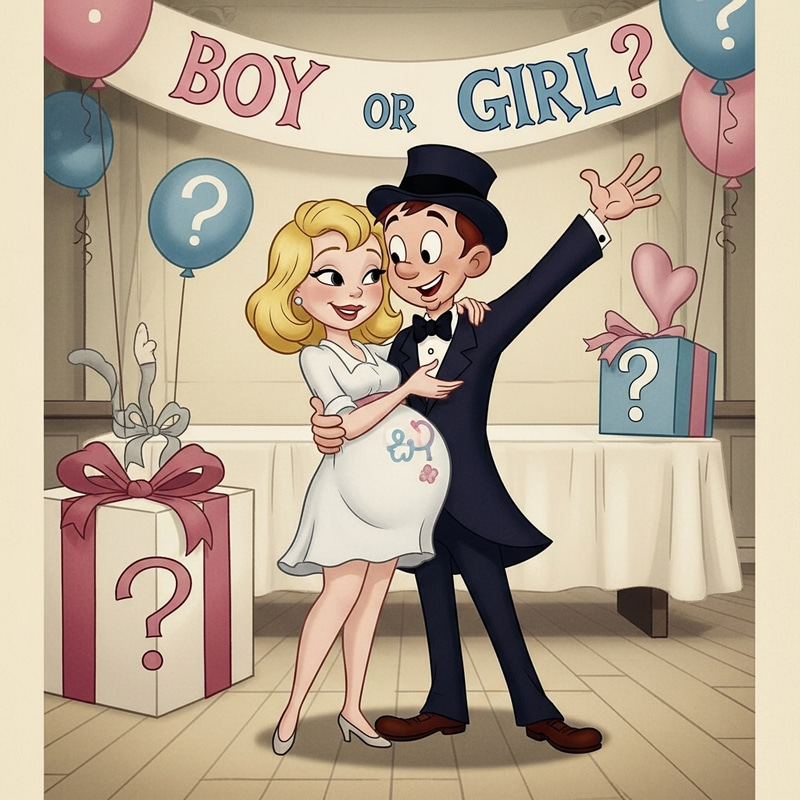 Disney Pixar Gender Reveal Animation Poster