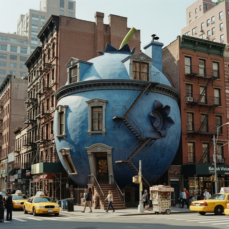 Blueberry Shaped House in New York City Blueberry Shaped House in New York City