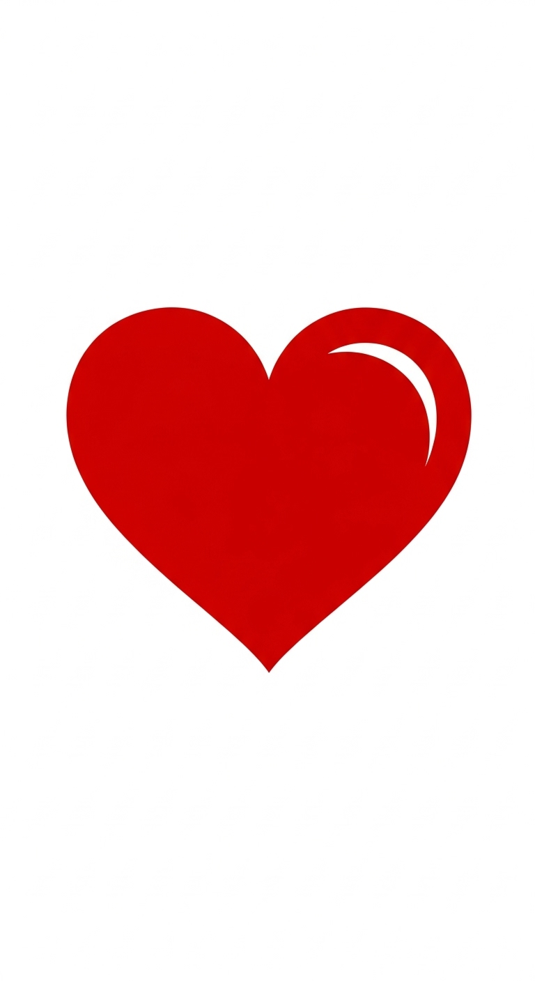 Symmetrical Red Heart Icon | Universal Symbol of Affection Symmetrical Red Heart Icon | Universal Symbol of Affection