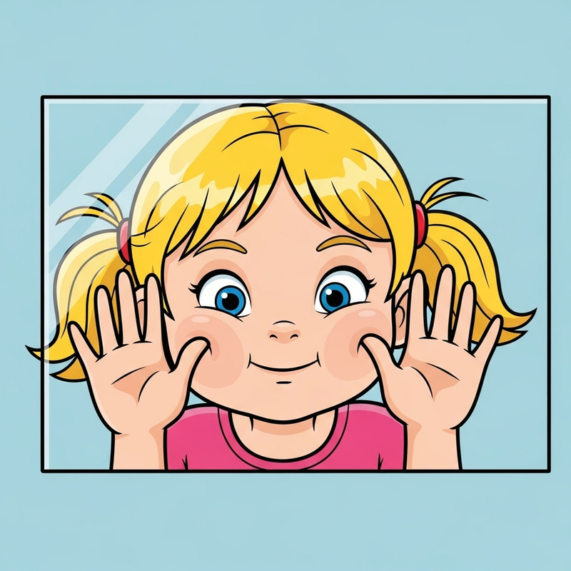 Cartoon Girl Illustration: Childlike Art Style Cartoon Girl Illustration: Childlike Art Style