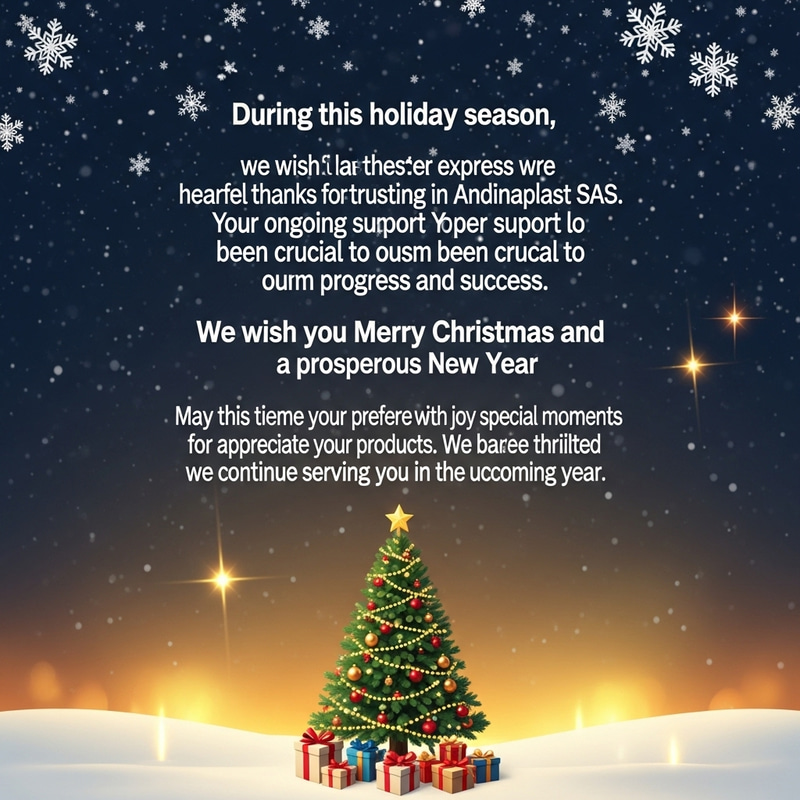 Andinaplast SAS Holiday Greetings | Merry Christmas & Prosperous New Year Wishes