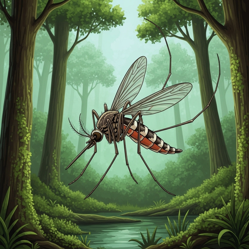 Biological Vector Illustration | Mosquito Transmitting Diseases Biological Vector Illustration | Mosquito Transmitting Diseases