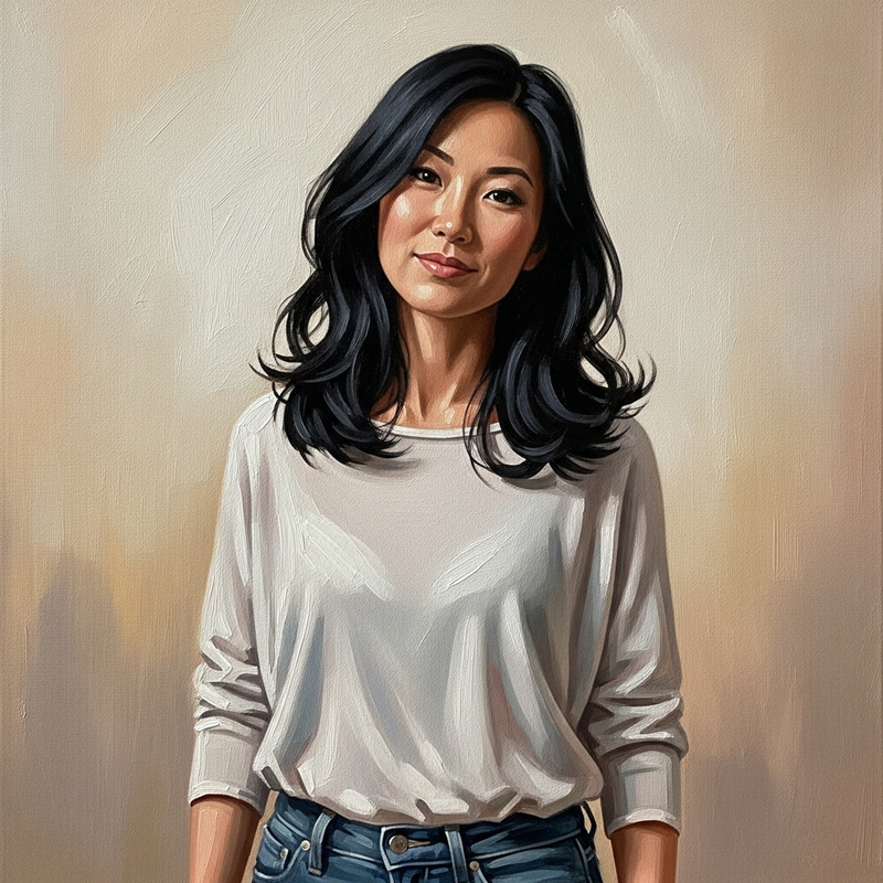 Elegant East Asian Woman Portrait