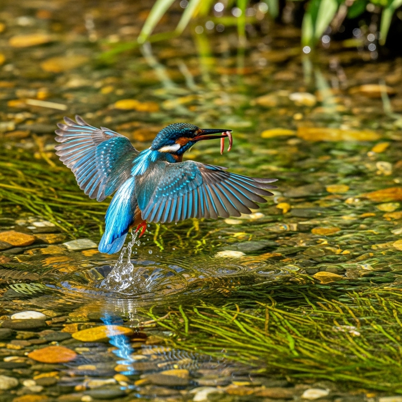 Bird Hunting: Watch a Bird Catching Worms in Water Bird Hunting: Watch a Bird Catching Worms in Water