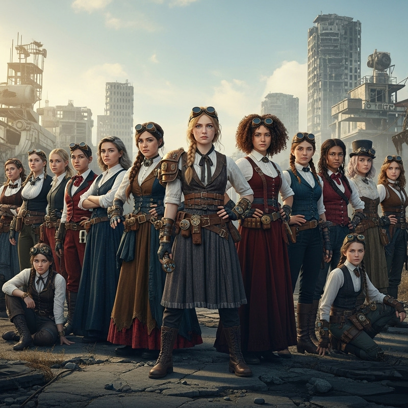 15 Steampunk Girls in Post-Apocalyptic World | Diverse Characters