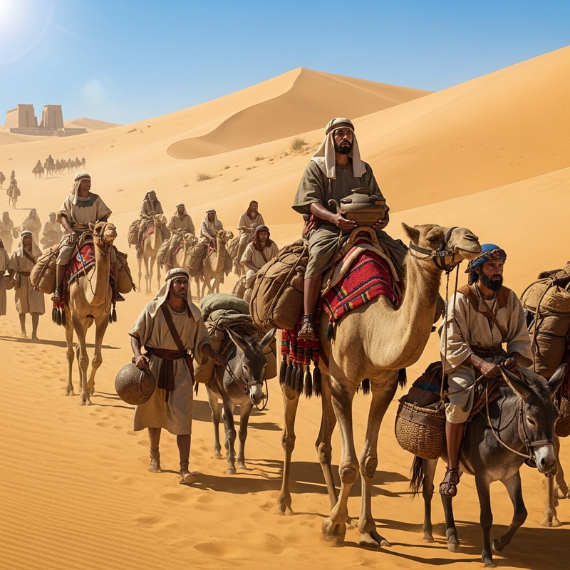 Israel's Exodus: Escape from Egyptian Slavery on Camels and Donkeys Israel's Exodus: Escape from Egyptian Slavery on Camels and Donkeys