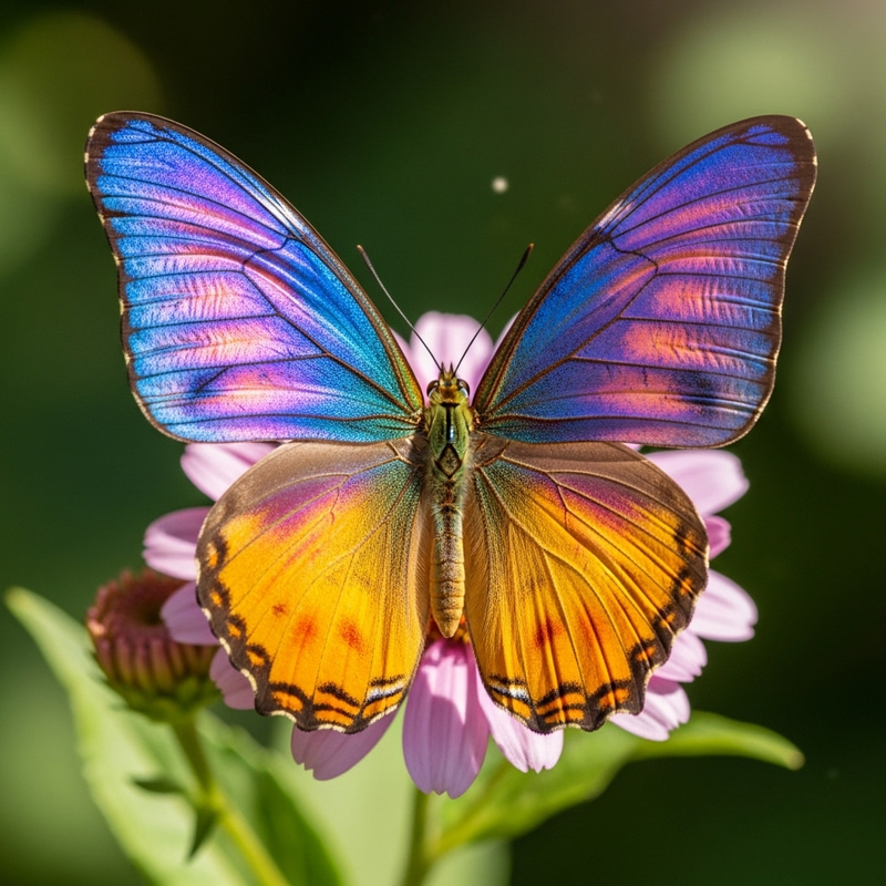 Stunning Butterfly on Blooming Flower - Exquisite Colors