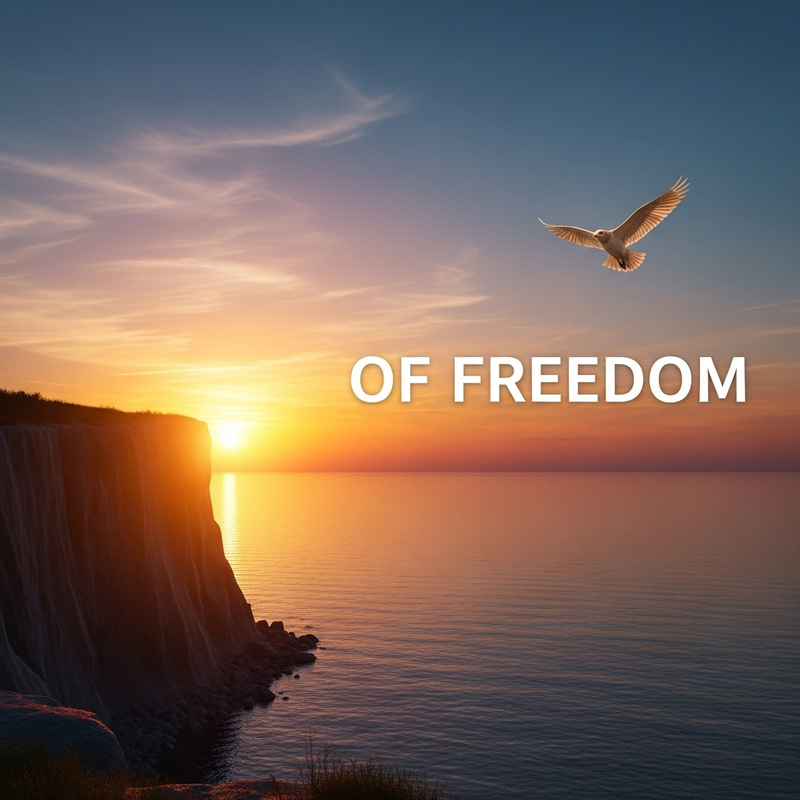 Symphony of Freedom: Bird Soaring in Vibrant Sky Symphony of Freedom: Bird Soaring in Vibrant Sky