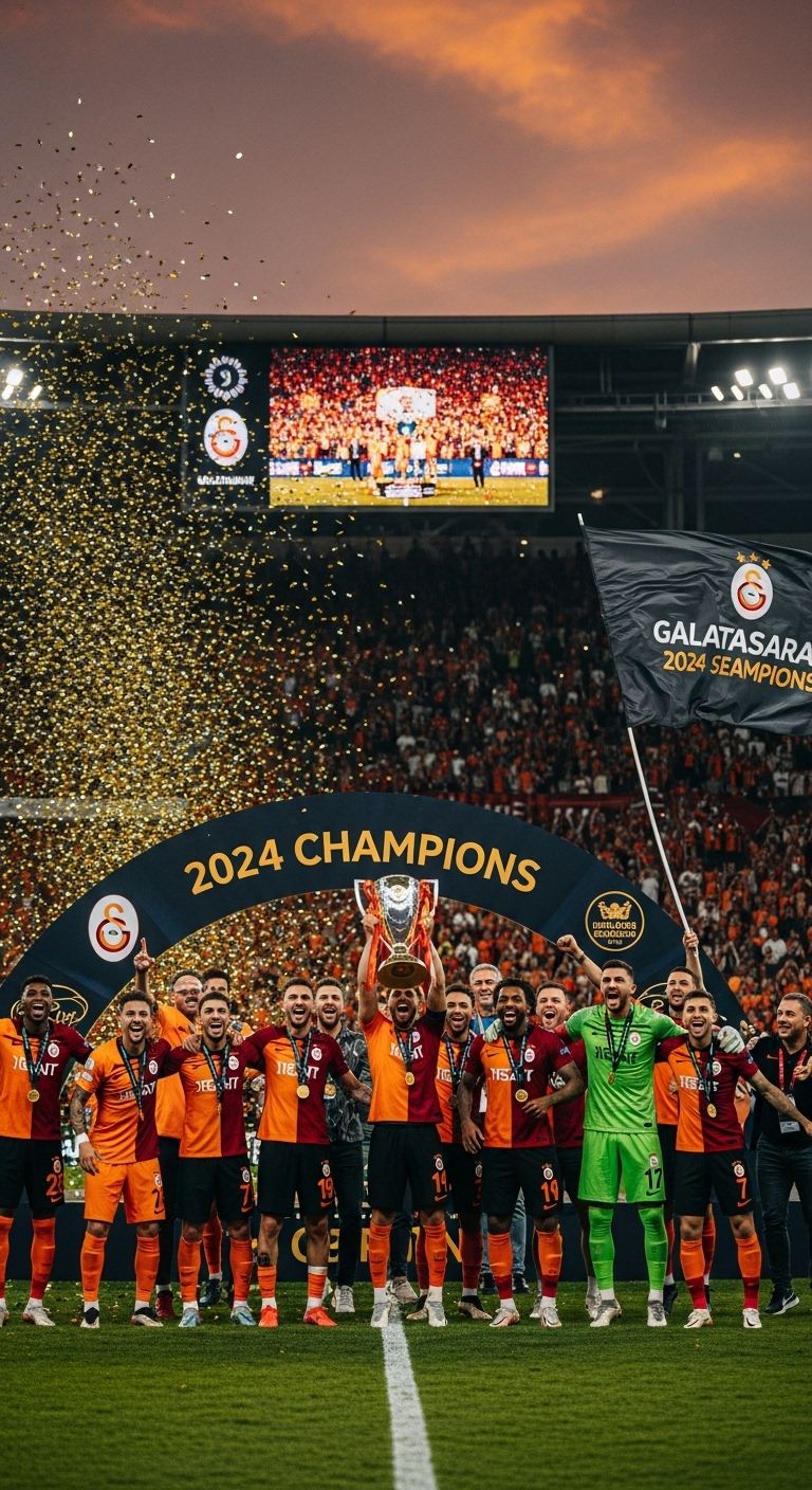 Galatasaray 2024 Season Champions Celebration - Soccer Field Galatasaray 2024 Season Champions Celebration - Soccer Field