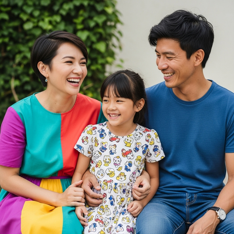 Joyful Family Moment: Smiles & Laughter Joyful Family Moment: Smiles & Laughter