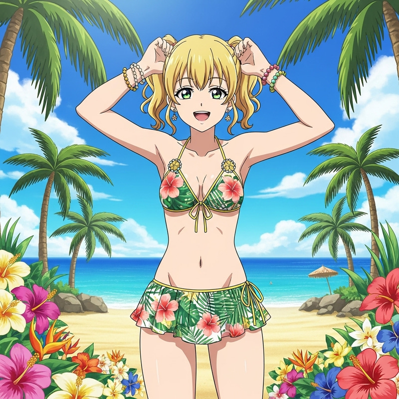 Lush Palm Trees & Exotic Flowers Fashion Editorial Lush Palm Trees & Exotic Flowers Fashion Editorial