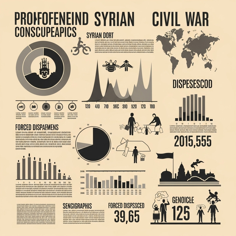 Syrian Civil War Infographic: Social Impact of Displacement and Genocide Syrian Civil War Infographic: Social Impact of Displacement and Genocide