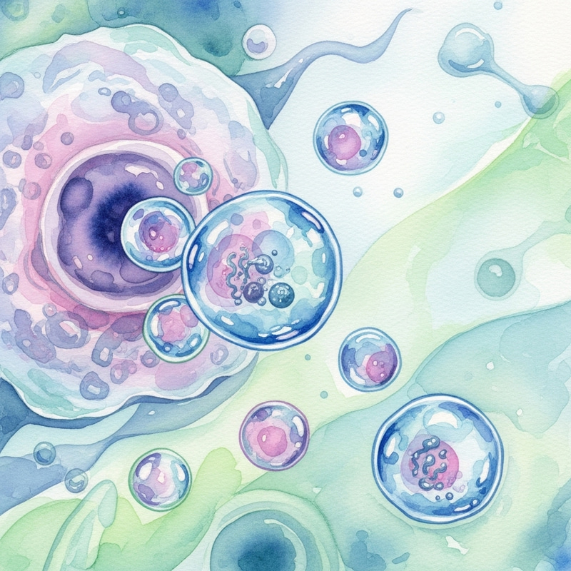 Watercolor Representation of Extracellular Vesicles