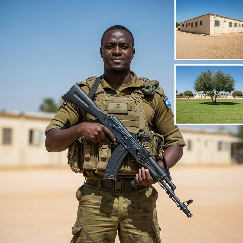 British-Nigerian Soldier in Israel with AK-47 British-Nigerian Soldier in Israel with AK-47