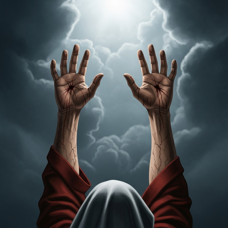 Crucifixion Scene: Powerful Image of Jesus' Hands Crucifixion Scene: Powerful Image of Jesus' Hands