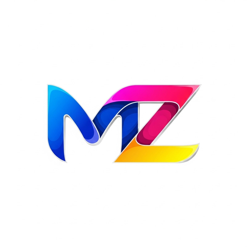 Stunning MZ Logo Design | Creative Color Palette