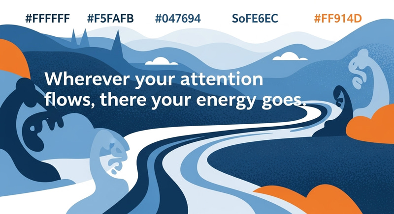 Flow of Attention and Energy: Abstract River Background Flow of Attention and Energy: Abstract River Background