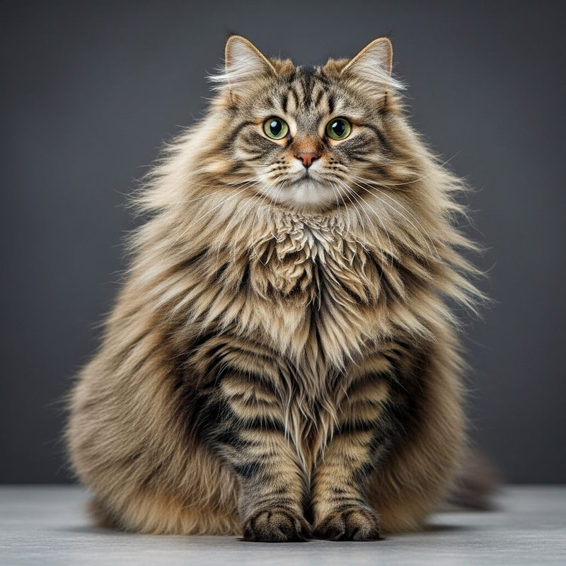 Majestic Fluffy Cat with Big Hairs | Unique Fur Majestic Fluffy Cat with Big Hairs | Unique Fur