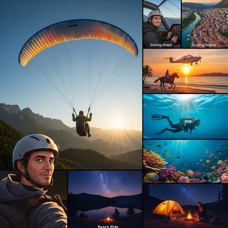 Diverse Adventures: Paragliding, Aviation, Horse Riding & More Diverse Adventures: Paragliding, Aviation, Horse Riding & More