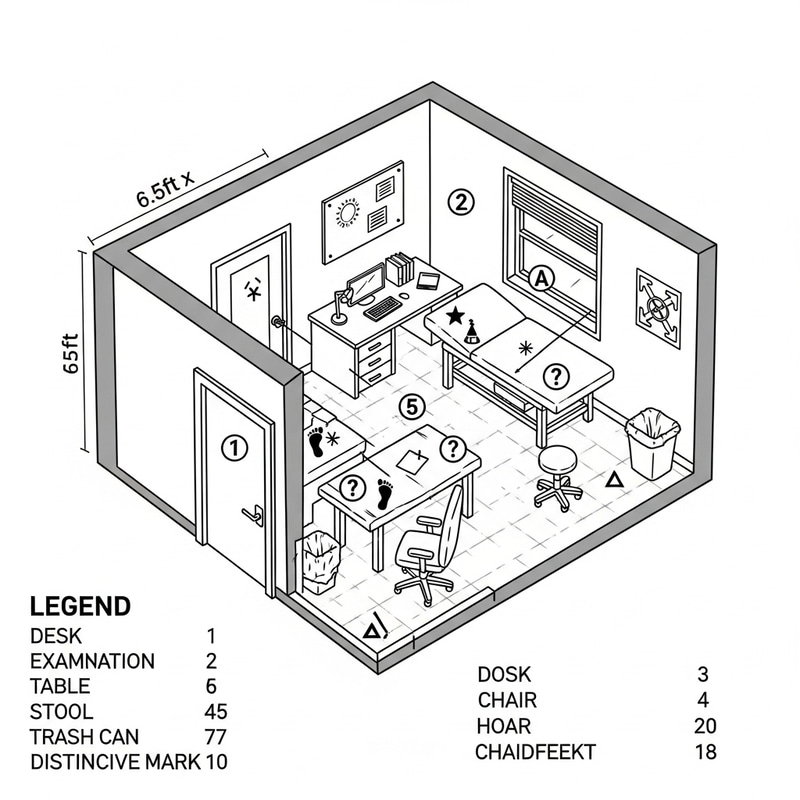 Crime Scene Sketch of a Small Office Room Crime Scene Sketch of a Small Office Room