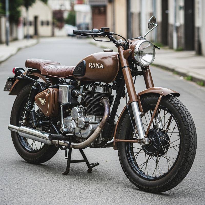 Vintage Rana Motorcycle - Retro Classic Design Vintage Rana Motorcycle - Retro Classic Design