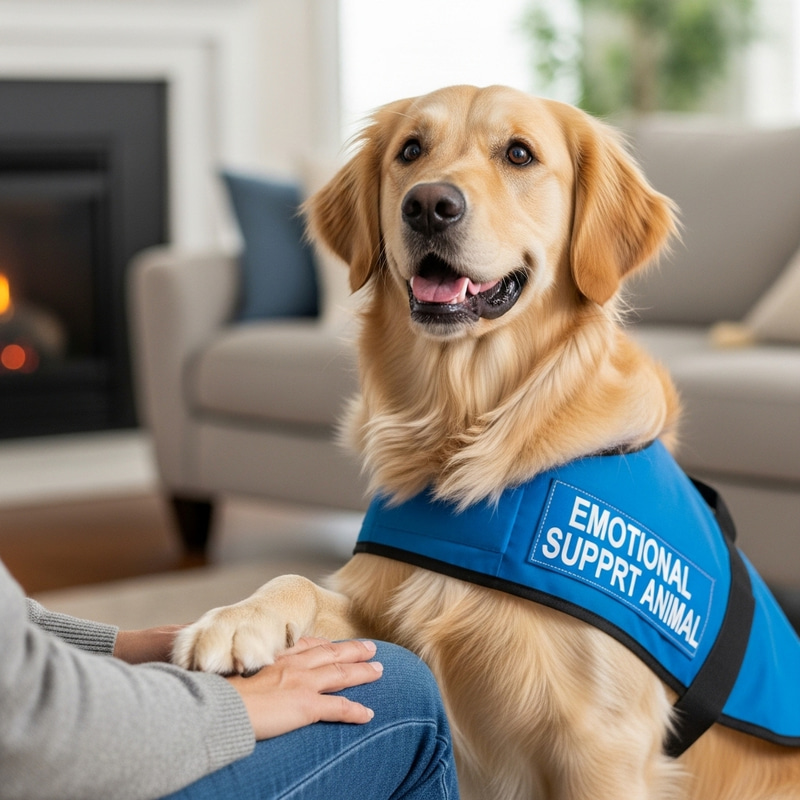 Supportive Dog Ready to Assist and Provide Emotional Support