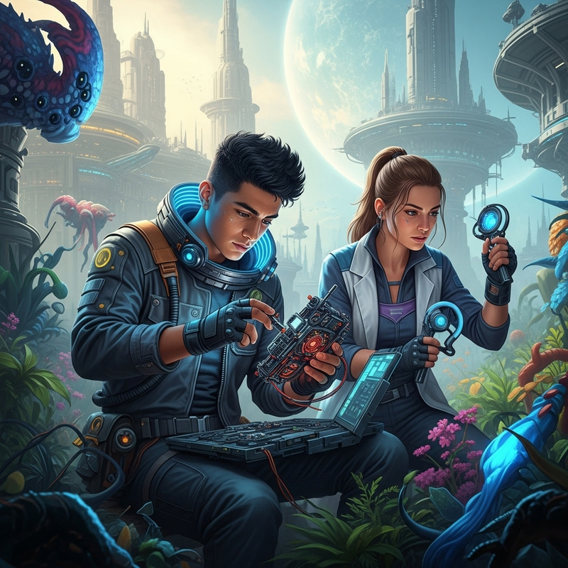 Explore a Cyberpunk Future with Space Travelers Explore a Cyberpunk Future with Space Travelers